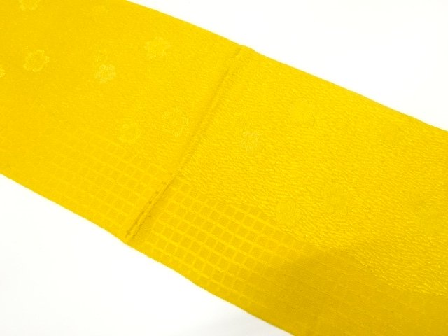 JAPANESE KIMONO / UNUSED CHIJIMI FABRIC / GOLD THREAD / OBIAGE